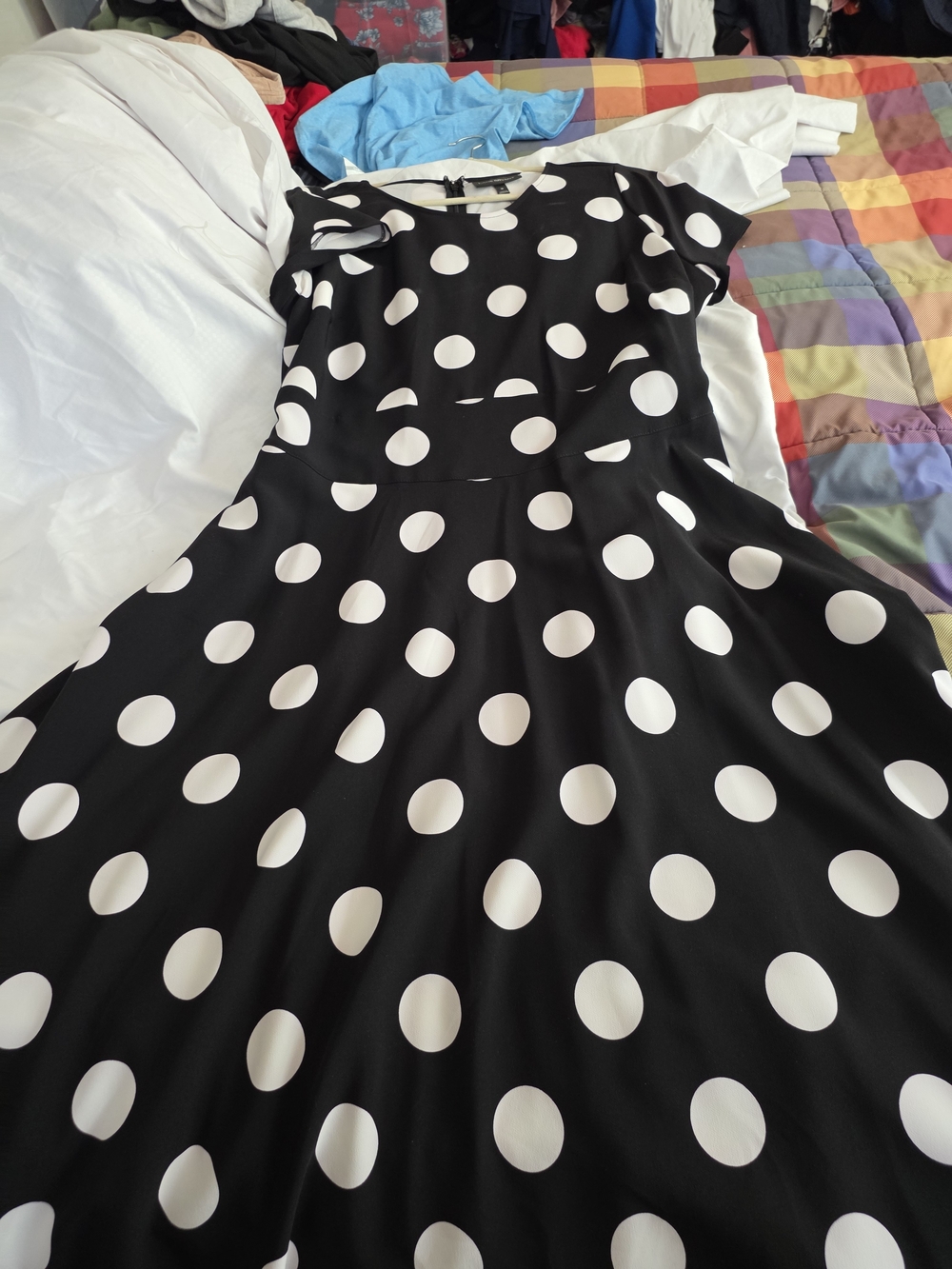 Lane Bryant Black and White Polka Dot Dress
